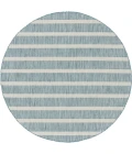 Nourison Positano Aqua Ivory POS03 4ft. Round Rug