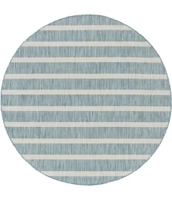 Nourison Positano Aqua Ivory POS03 4ft. Round Rug