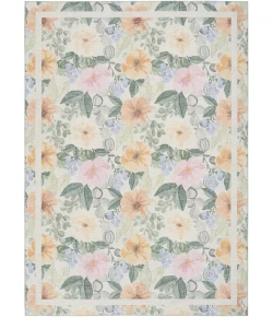 Nourison Home Botanical Washables Cream / Ivory BOT01 4ft. x 6ft. Rect. Rug