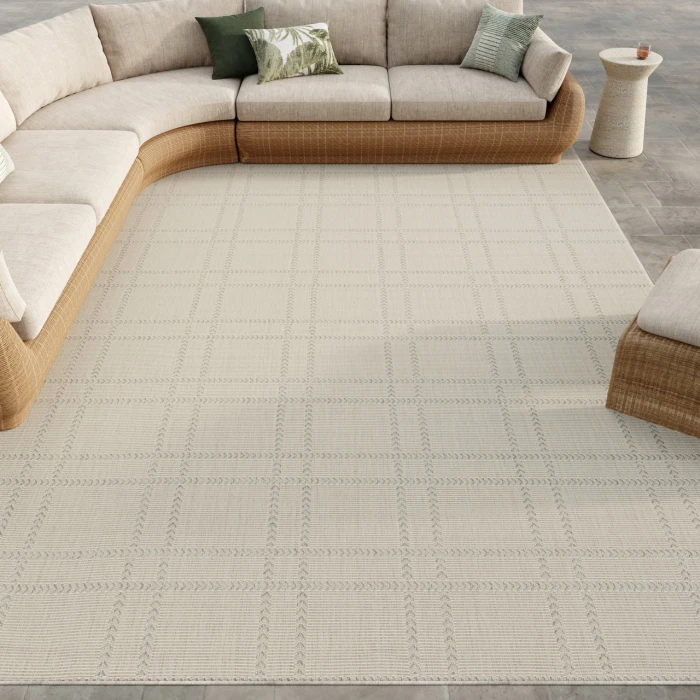 Nourison Home Horizon Indoor/Outdoor Grey HOZ04 8ft. x 10ft. Rect. Rug