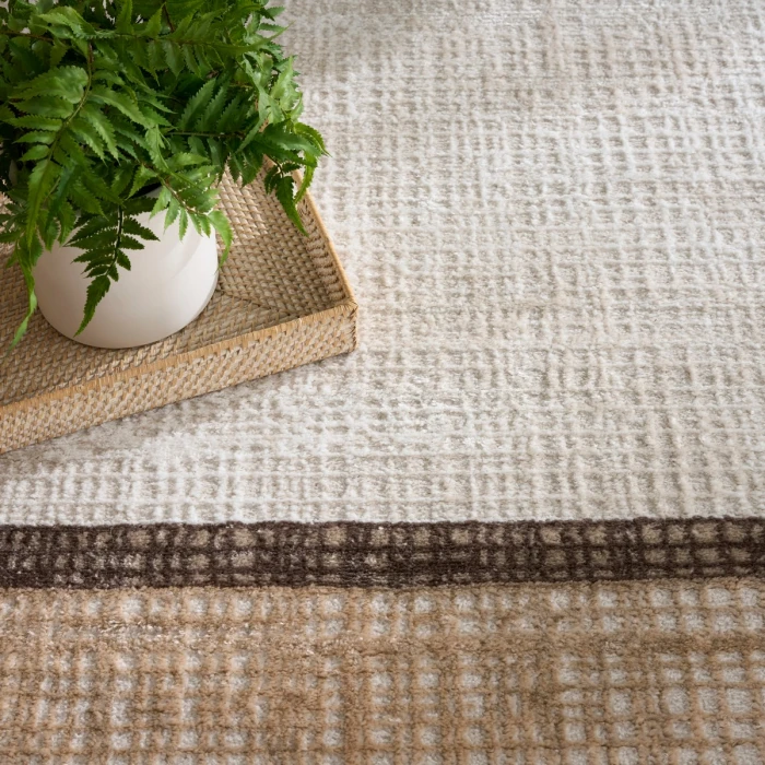 Nourison Dekor Ivory Brown DEK06 5 ft. 3 in. X 7 ft. Rect. Rug
