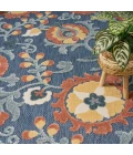Nourison Aloha Blue Rose ALH17 3 ft. 6 in. X 5 ft. 6 in. Rect. Rug