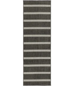 Nourison Positano Black Ivory POS03 2ft.2in. x 12ft. Rect. Rug