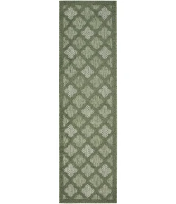 Nourison Home Easy Care NES01 Green 2 ft. 2 in. X 10 ft. Area Rug