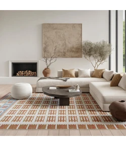 Nourison Home Nordic NRC16 Ivory Rust 8 ft. X 10 ft. Area Rug