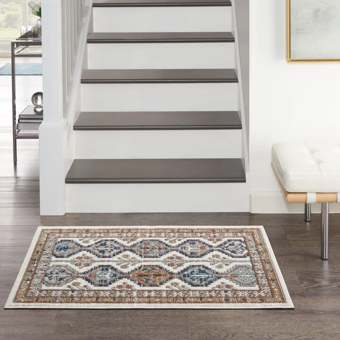 Nourison Quarry Ivory Multicolor QUA15 2ft.2in. x 3ft.9in. Rect. Rug