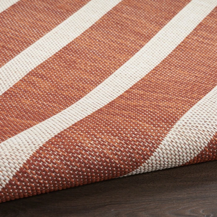Nourison Positano Terracotta Ivory POS03 8ft. Square Rug