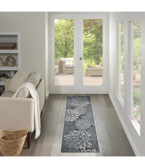 Nourison Home Garden Oasis Blue GOA06 2ft. x 6ft. Rect. Rug