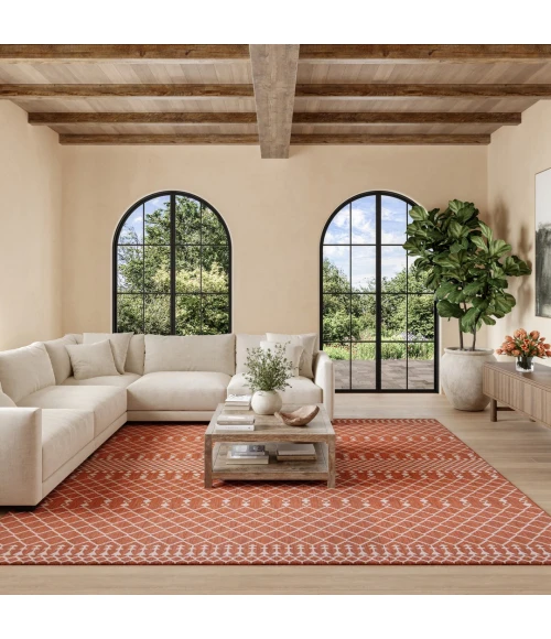 Nourison Positano Terracotta POS02 8ft. Square Rug