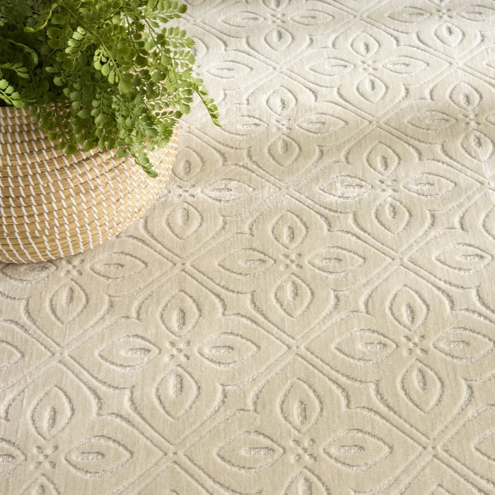 Nourison Home Washable Charm Cream / Ivory WCH03 5ft. x 7ft. Rect. Rug