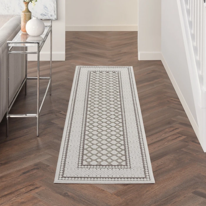 Nourison Key Largo Light Grey KLG02 2ft.2in. x 10ft. Rect. Rug