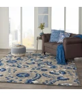 Nourison Aloha Natural Blue ALH17 9 ft. X 12 ft. Rect. Rug