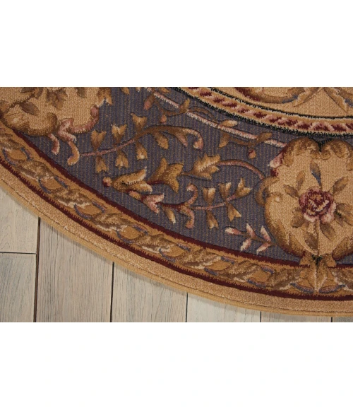 Nourison Home Ashton House Beige AS30 5ft.6in. x Round Round Rug