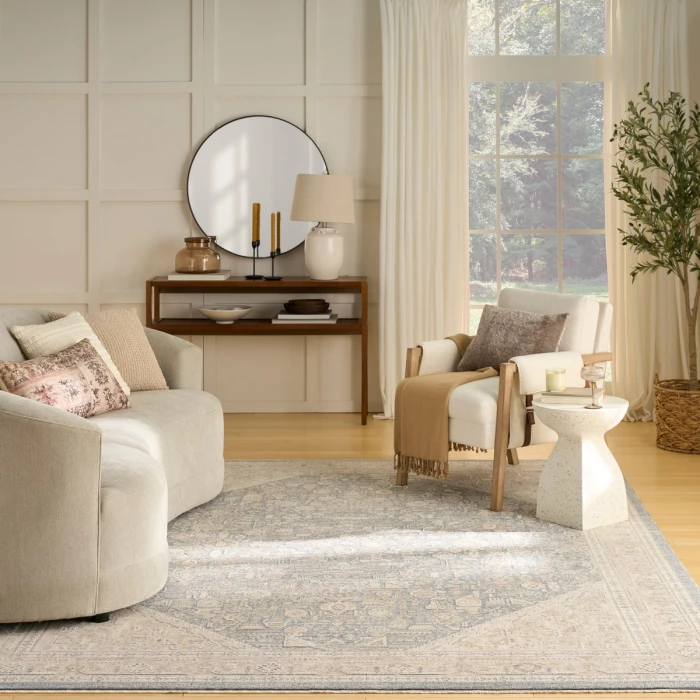 Nourison Retreat Ivory Blue RET03 10 ft. X 13 ft. Rect. Rug