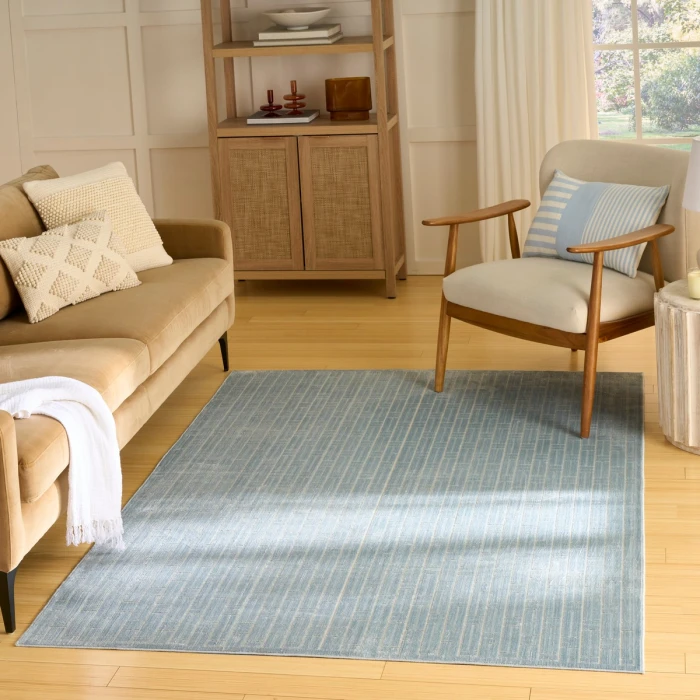 Nourison Washable Charm Blue Ivory WCH02 4 ft. X 6 ft. Rect. Rug