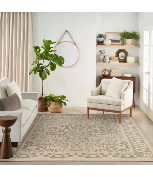 Nourison Tulum Taupe Olive TLM05 10 ft. X 14 ft. Rect. Rug