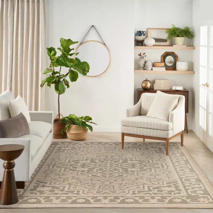 Nourison Tulum Taupe Olive TLM05 10 ft. X 14 ft. Rect. Rug