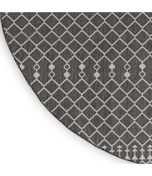 Nourison Positano Black POS02 4ft. Round Rug