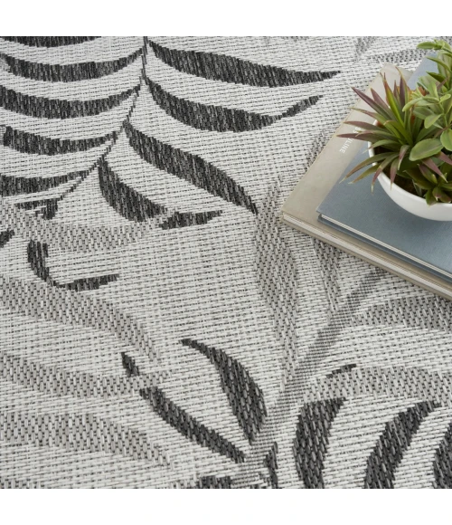 Nourison Garden Oasis Grey GOA01 10 ft. X 14 ft. Rect. Rug