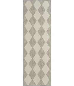 Nourison Positano Light Grey POS04 2ft.2in. x 12ft. Rect. Rug