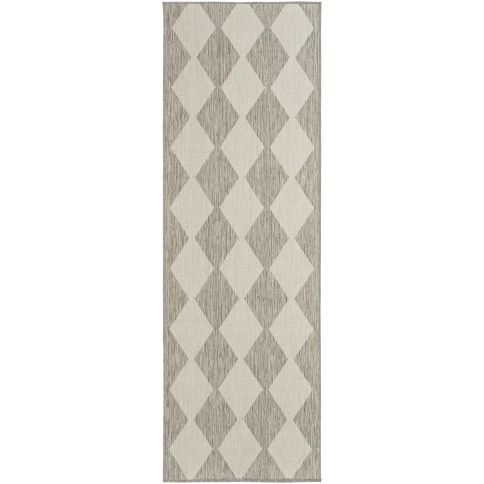 Nourison Positano Light Grey POS04 2ft.2in. x 12ft. Rect. Rug