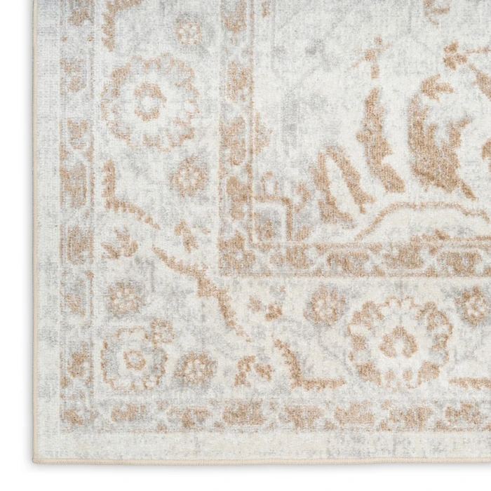 Nourison Astra Machine Washable Grey ASW20 9 ft. x 12 ft. Rect. Rug