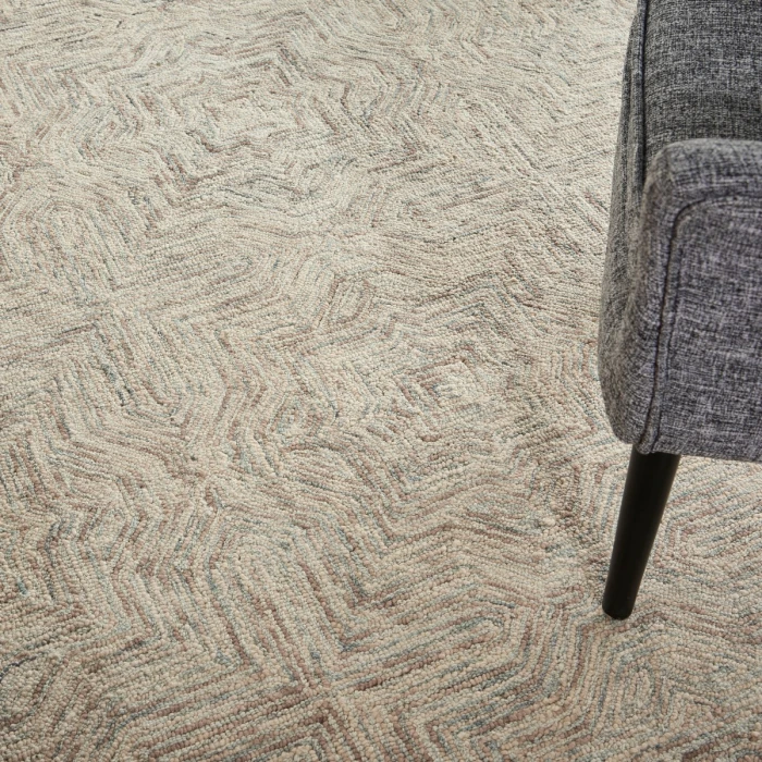 Nourison Interlock Blue Ivory ITL03 8 ft. X 11 ft. Rect. Rug