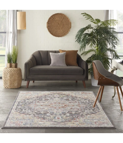 Nourison Home Soraya Charcoal SOR04 5ft.3in. x 7ft.3in. Rect. Rug