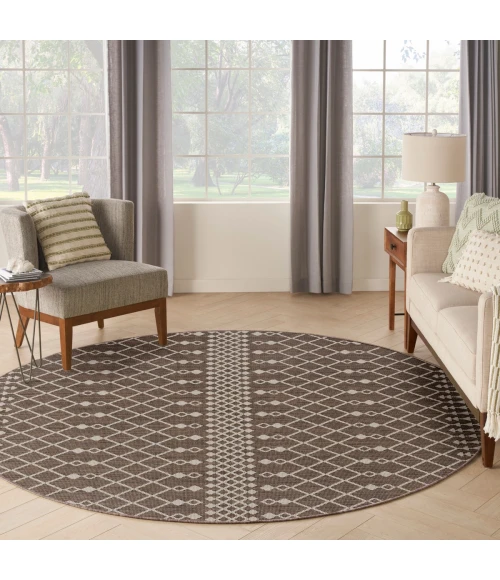 Nourison Positano Natural POS02 6 ft. X Round Rug