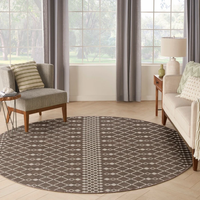 Nourison Positano Natural POS02 6 ft. X Round Rug