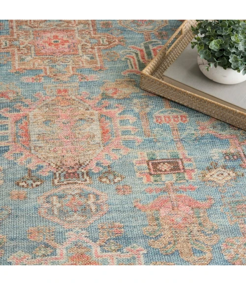 Nourison Vintage Washables Navy Multicolor VWS10 9 ft. X 12 ft. Rect. Rug