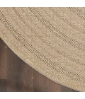 Nourison Tulum Taupe Grey TLM04 8 ft. X Round Rug