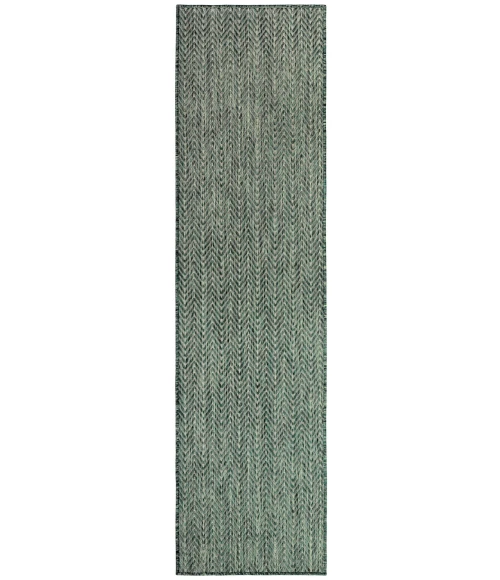 Nourison Horizon Indoor/Outdoor Green HOZ02 2 ft. 2 in. X 8 ft. Rect. Rug