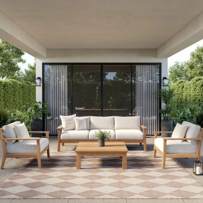 Nourison Positano Beige POS04 8ft. Square Rug