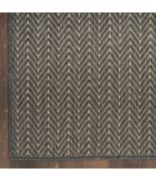 Nourison Horizon Indoor/Outdoor Charcoal HOZ02 4 ft. X 6 ft. Rect. Rug