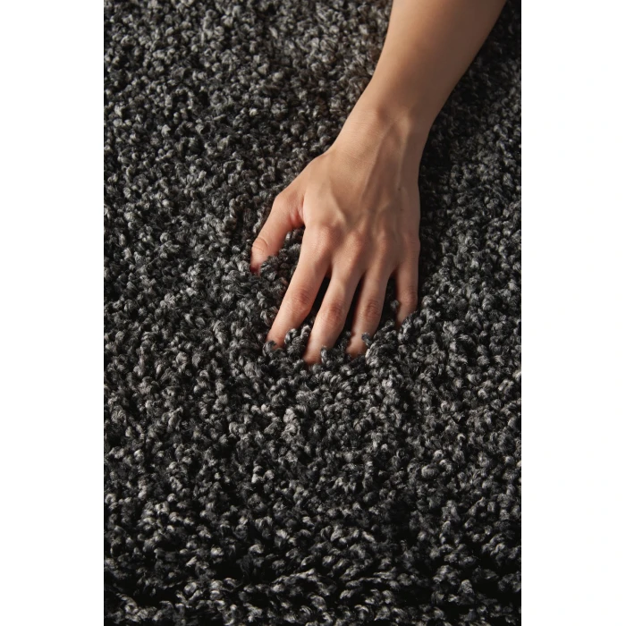 Nourison Malibu Shag Dark Grey MSG01 5ft. 3in. x 7ft. 3in. Rect. Rug