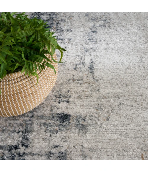 Nourison Dekor Grey Navy DEK07 5 ft. 3 in. X 7 ft. Rect. Rug