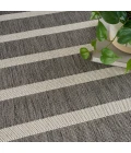 Nourison Positano Charcoal Ivory POS03 5 ft. X 7 ft. Rect. Rug