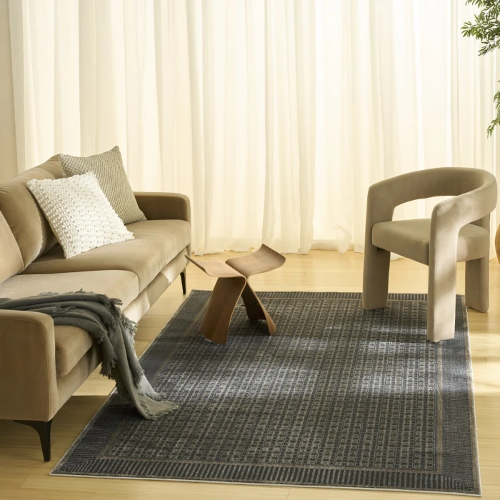 Nourison Home Nordic Black NRC03 6ft. x 9ft. Rect. Rug