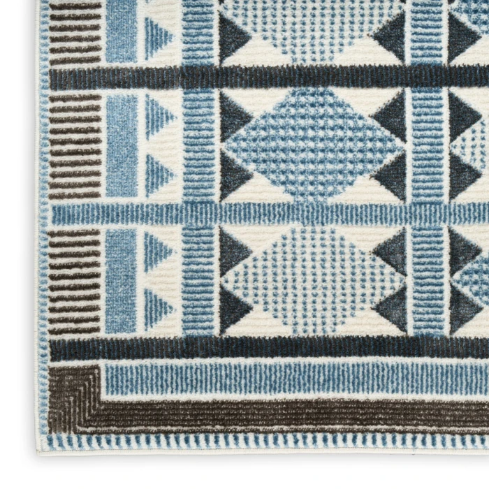 Nourison Nordic Blue NRC06 8 ft. X 10 ft. Rect. Rug