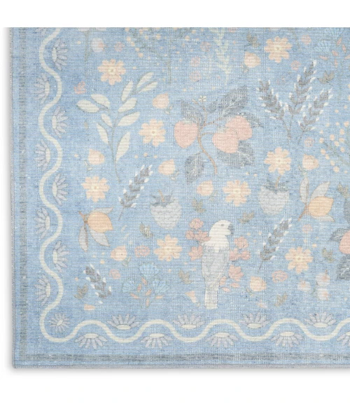 Nourison Home Botanical Washables Blue BOT04 5ft. x 7ft. Rect. Rug