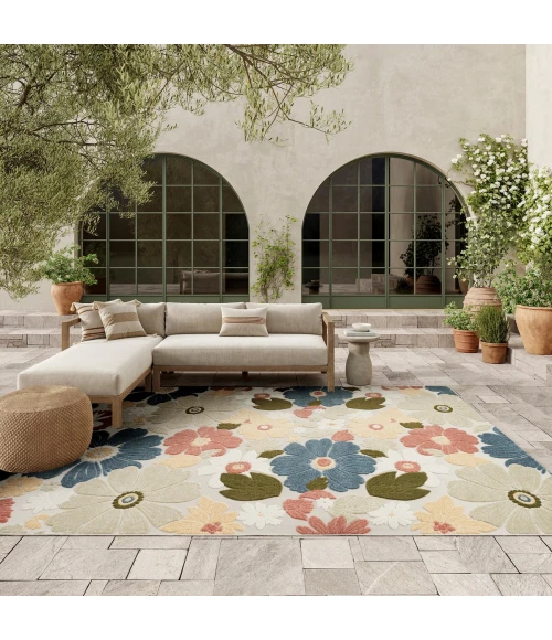 Nourison Aloha Multicolor ALH42 7 ft. 10 in. X 10 ft. 6 in. Rect. Rug
