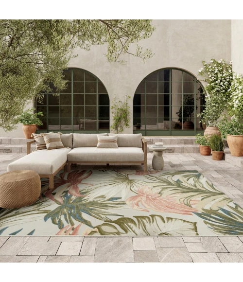 Nourison Aloha Ivory Green ALH43 9 ft. X 12 ft. Rect. Rug