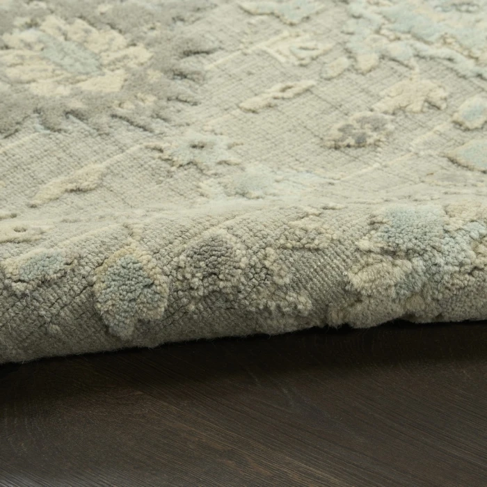 Nourison Ravello Grey Blue RVL01 7ft.9in. x 9ft.9in. Rect. Rug