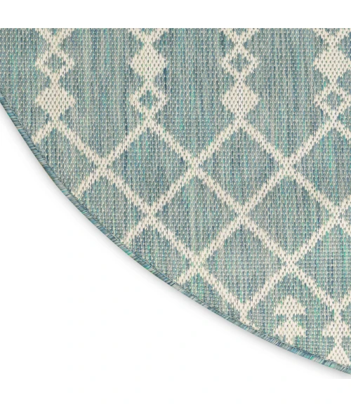 Nourison Positano Aqua POS02 8 ft. X Round Rug
