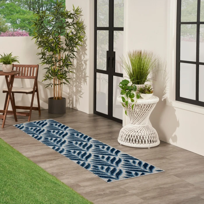 Nourison Aloha Blue ALH35 2 ft. 3 in. X 8 ft. Rect. Rug