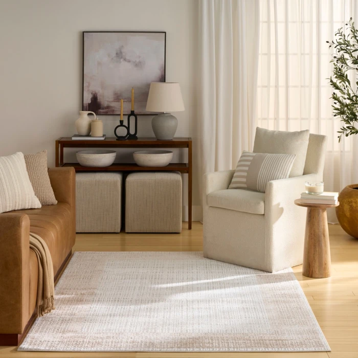 Nourison Dekor Ivory Beige DEK06 4 ft. X 6 ft. Rect. Rug