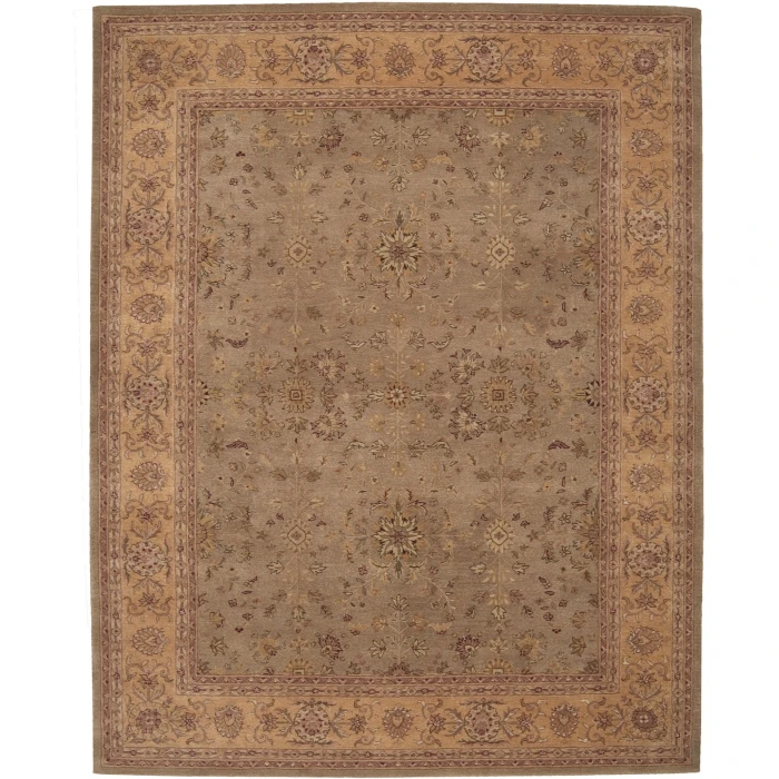 Nourison Home Heritage Hall Green HE02 7ft.9in. x 9ft.9in. Rect. Rug