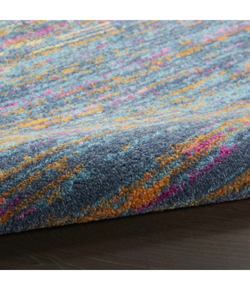 Nourison Passion Blue Multicolor PSN35 5ft.3in. x 7ft.3in. Rect. Rug