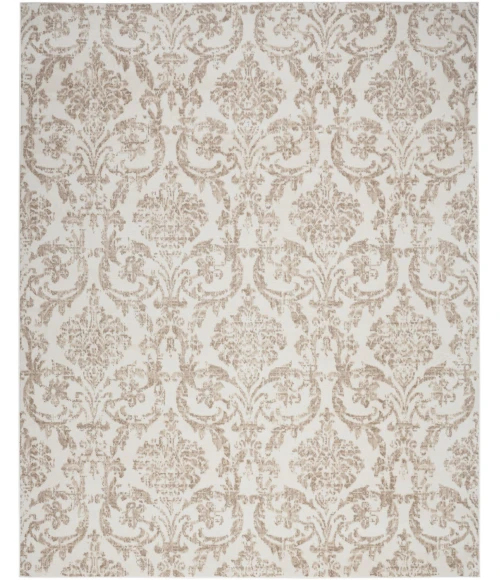 Nourison Jubilant Ivory Beige JUB09 4 ft. X 6 ft. Rect. Rug